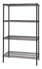 WR86-2460BK Black Wire Shelving Unit 60"W x 24"D x 86"High