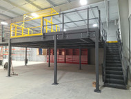 Elevated Storage: Heavy Duty Shelving and a Free Standing Mezzanine for a Heavy Duty Truck Dealer Group