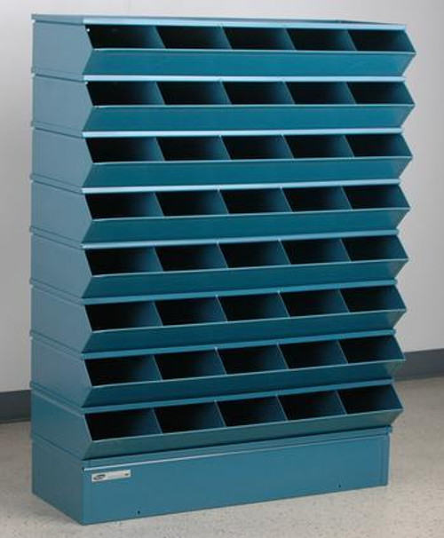 Storage Rack With Numbered Bins