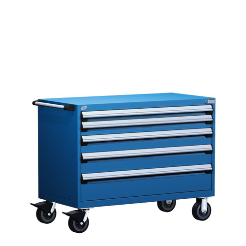 MS3-1532-6PH Mobile Steel Storage Bin 32W x 20D x 45-1/2H with 9 openings
