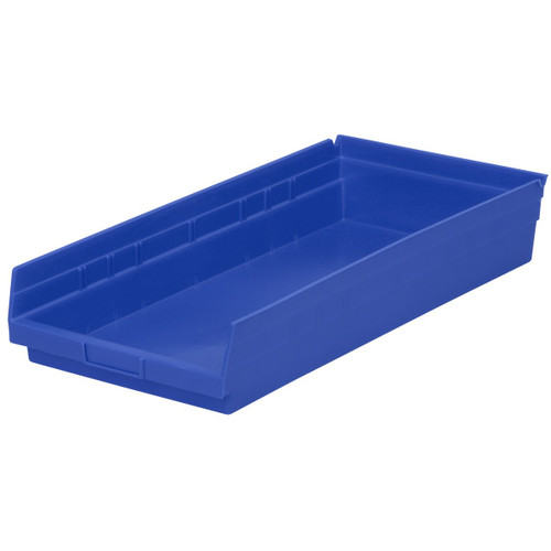 Akro-Mils Shelf Bin, Blue, 4 inH x 11 5/8 Inl x 4 1/8 inW, 1ea