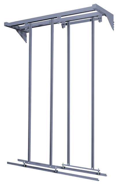 QS-000GY Free Standing Slider, 18"D x 48"W x 77"H, 2000 lbs load capacity, made of though 14 gauge steel, gray finish (bins not included)