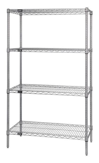 WR54-1824C Chrome Wire Shelving Unit 18"D x 24"W x 54"High WR54-1824C Chrome Wire Shelving Unit 18"D x 24"W x 54"High