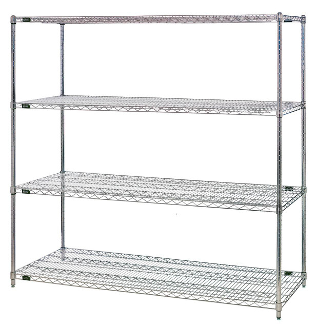 Chrome Wire Shelving Unit 30"D x 60"W x 54"High