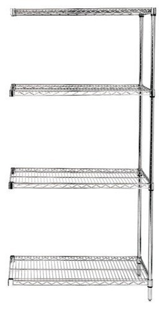 Chrome Wire Shelving Add-On 18"D x 24"W x 86"High