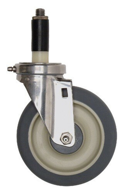 Stainless Steel Swivel Stem Caster Set 5"x1-1/4"