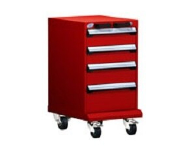 L3BBG-2804B Mobile L Cabinet 18"x27"x33-1/8"H with 4 Drawers