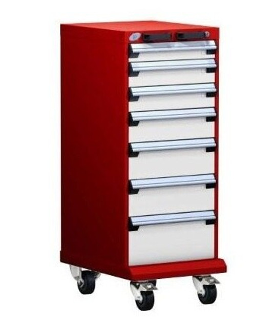 L3BBG-4004 Mobile L Cabinet 18"x27"x45-1/8"H with 7 Drawers