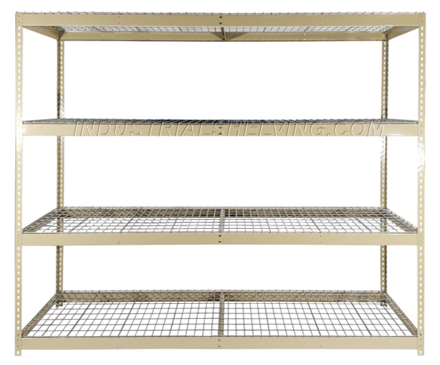 Rivet Rack Unit 96Wx36Dx84H with 4 levels with Wire