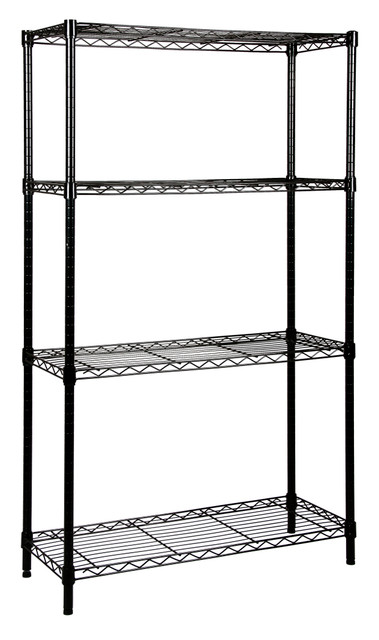 WR54-1860BK Black Wire Shelving Unit 60"W x 18"D x 54"High