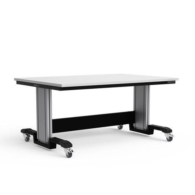 ElevaTek 60"Wx42"Dx29"-45"H Mobile Electric Height-Adjustable Centered Workstation ElevaTek 60"Wx42"Dx29"-45"H Mobile Electric Height-Adjustable Centered Workstation