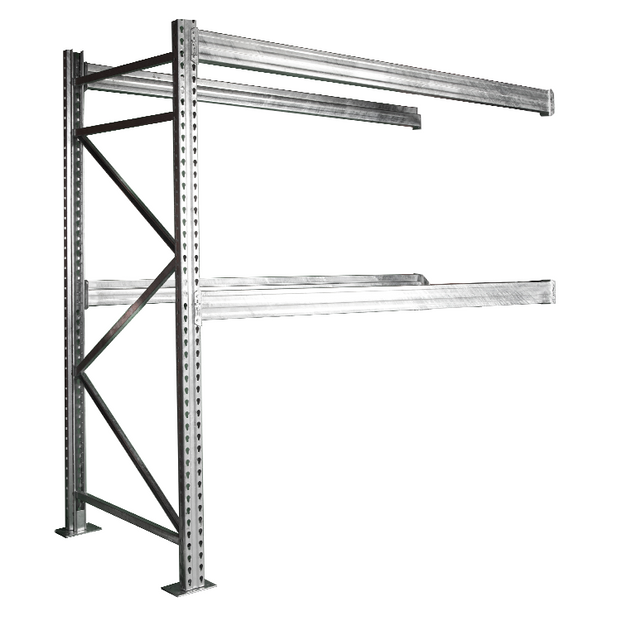 Galvanized Pallet Rack Add-On Unit 48"Wx24"Dx96"H with 3 Levels