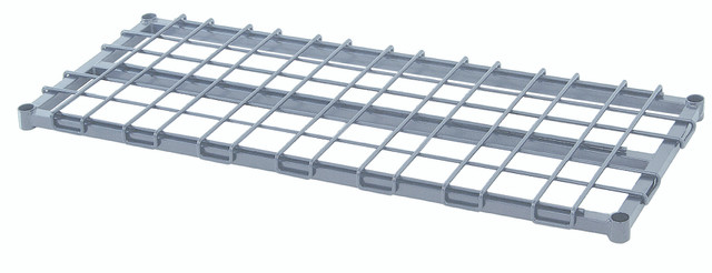 1860DSGY Dunnage Shelf, 60"W x 18"D, 1500 lb. capacity, (1) removable wire top mat, square tubing frame, gray epoxy antimicrobial finish, NSF