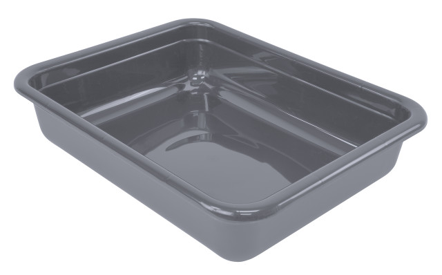 FSB-20155GY Bussing Tub, 20"W x 15"D x 5"H, flat bottom, polypropylene, gray, Made in USA, NSF