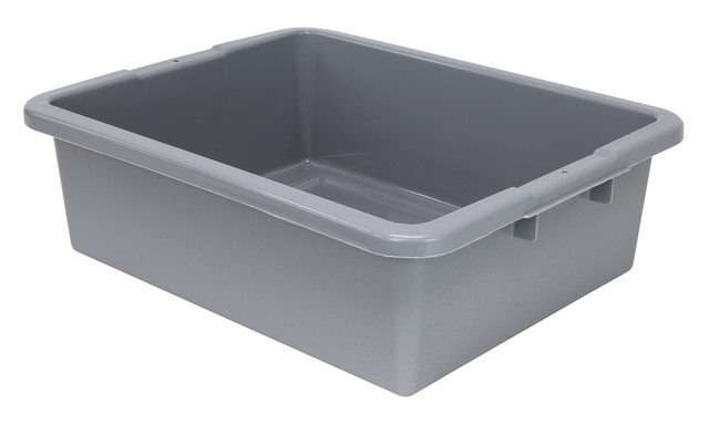 FSB-22177RGY Bussing Tub, 22"W x 17"D x 7"H, ribbed bottom, polypropylene, gray, Made in USA, NSF