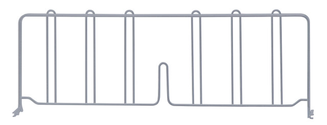 DIV24GY Chrome Wire Shelf Divider 24"x8"
