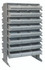 QPRD-801GY Pick Rack, slopped, double sided, 24"L x 36"W x 60"H, 800 lbs. capacity, (16) shelves configuration, includes: (48) QED801 gray bins