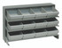 QPRHA-701GY Pick Rack, slopped, bench style, 12-1/2"L x 36"W x 23"H, 250 lbs. capacity, (3) shelves configuration, includes: (12) QED701 gray bins