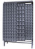 QS-305306-52GY Free Standing Slider, 18"D x 48"W x 77"H, 2000 lbs load capacity, made of though 14 gauge steel, includes: (9) QTB305 and (43) QTB306 tip out gray bins