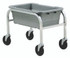 TR1-2516-8GY Tub Rack, mobile, 60 lb. weight capacity per bin, end loading, holds (1) TUB2516-8 gray tubs (included), welded aluminum construction, (4) 5" swivel polyolefin casters