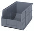 SSB443GY Stackable Shelf Bin, 14"W x 8-1/4"D x 7"H, autoclavable up to 250°F, polypropylene, gray, made in USA