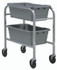 TR2-2516-8GY Tub Rack, mobile, 60 lb. weight capacity per bin, end loading, holds (2) TUB2516-8 gray tubs (included), welded aluminum construction, (4) 5" swivel polyolefin casters