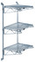 WC54-CB2472GY Cantilever Double Shelf Post Wall Mount, (3) 72"W x 24"D shelves, (2) 54" posts, (6) 24" cantilever arms, and (4) mounting brackets, gray epoxy antimicrobial finish, NSF