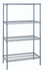 WR74-1848GY Wire Shelving Starter Kit, 48"W x 18"D x 74"H, 600 - 800 lb. capacity, includes (4) wire shelves and (4) posts, gray epoxy antimicrobial finish, NSF, shipped KD