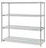 Chrome Wire Shelving Unit 12"D x 60"W x 63"High