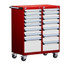 L3BED-4003B Mobile L Cabinet 36"x21"x45-1/8"H with 15 Drawers