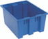 SNT190BL SNT190 Stack and Nest Totes 19-1/2"x15-1/2"x10" - Carton of 6 Totes