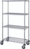 M2436C46 Chrome Mobile Cart 24"D x 36"W x 69"High with 4 Wire Shelves