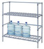 186054DGY Tank and Beverage Container Dunnage Rack, wire, two-tier, modular, 60"W x 18"D x 54"H, (2) dunnage shelves, (2) 3-sided frames, (4) 54" posts, gray epoxy antimicrobial finish, NSF