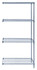 AD54-2124GY Wire Shelving Add-On Kit, 24"W x 21"D x 54"H, 600 - 800 lb. capacity, includes (4) wire shelves, (2) posts and (8) S-Hooks, gray epoxy antimicrobial finish, NSF, shipped KD