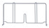 DIV14GY Chrome Wire Shelf Divider 14"x8"