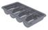 FSB-20113GY Bussing Tub, 20-7/16"W x 11-3/8"D x 3-3/4"H, (4) compartments, polypropylene, gray, Made in USA, NSF