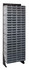 QIC-170-83GY Interlocking Storage Cabinets Floor Stand, single sided, 12"D x 23-5/8"W x 75"H, 300 lbs. load capacity, includes: (12) QIC-83, (96) gray drawers, 14 gauge steel, black coated finish