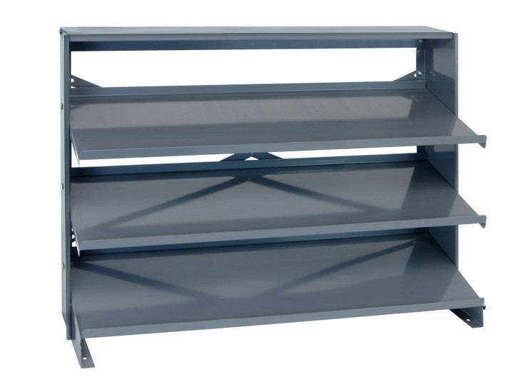 QPRHA-6 Pick Rack, slopped, bench style, 12-1/2"L x 36"W x 26-1/2"H, 250 lbs. capacity, (3) shelves configuration (bins not included)