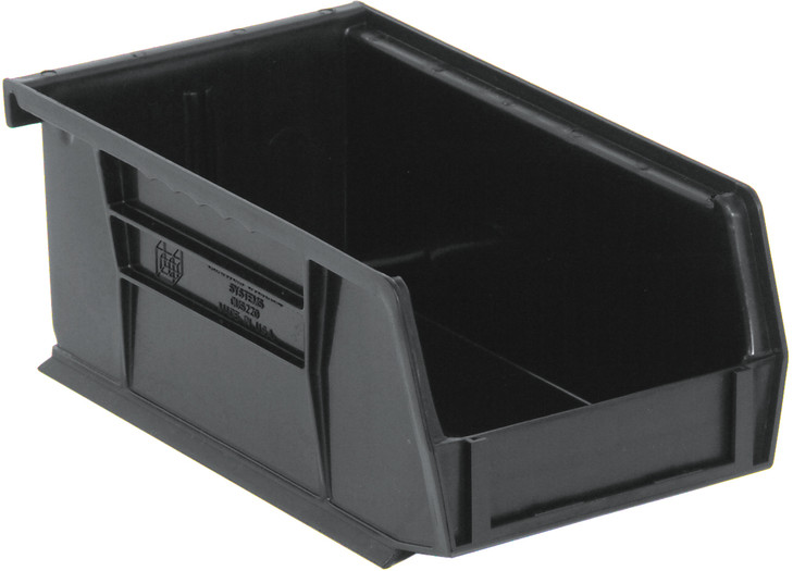 QUS220COCS Conductive ESD Stack and Hang Bin - 7-3/8" x 4-1/8" x 3 - Carton of 24 Bins