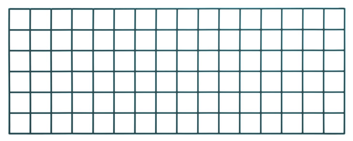 SG-1848P Store Grid Panel, 48"W x 18"H, green epoxy antimicrobial finish, NSF (does not include mounting brackets)
