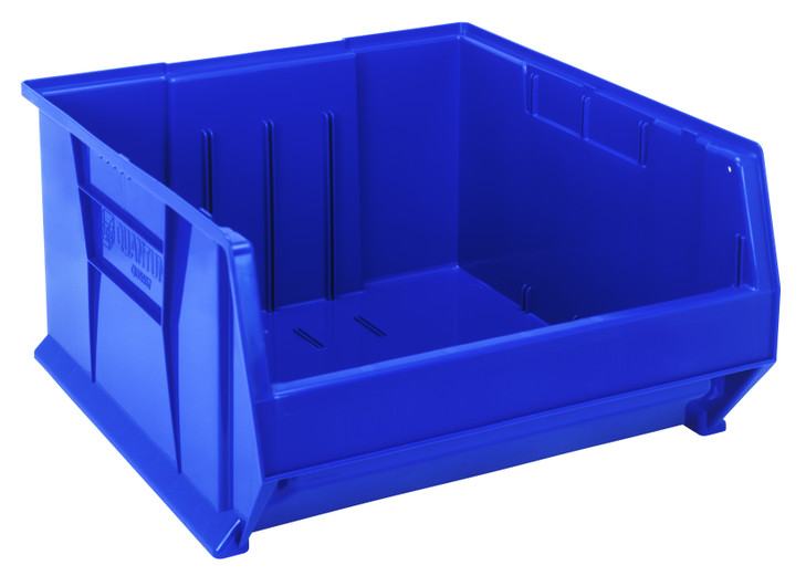 QUS957BLCS Hulk 24" Container, 23-7/8"L x 22-1/2"W x 12"H, stackable, polypropylene, blue, Made in USA