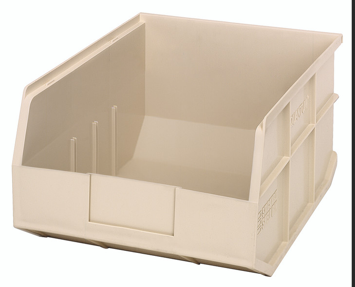 SSB445IV Stackable Shelf Bin, 14"W x 11"D x 7"H, autoclavable up to 250°F, polypropylene, ivory, made in USA
