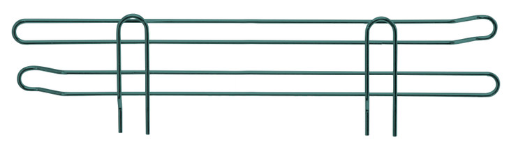 SL24P Side Ledge, 24"D x 4"H, green epoxy antimicrobial finish