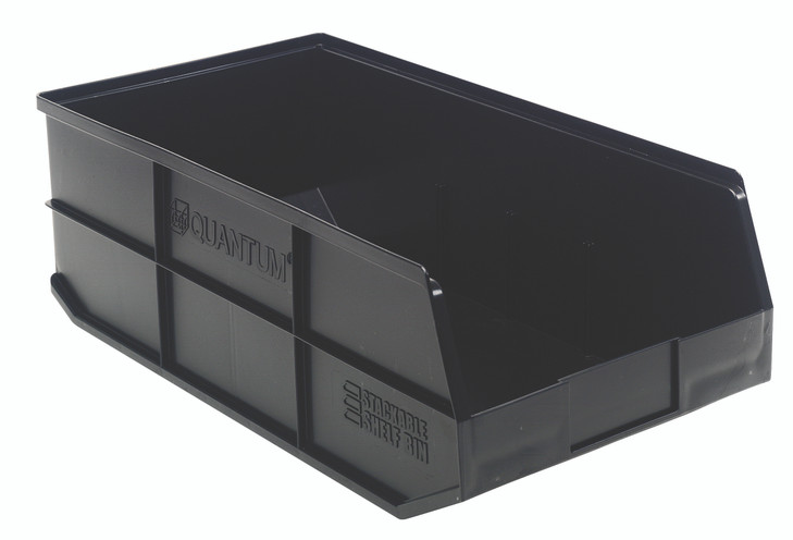SSB485BK Stackable Shelf Bin, 20-1/2"W x 11"D x 7"H, autoclavable up to 250°F, polypropylene, black, made in USA