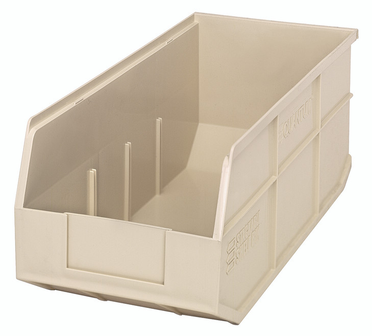SSB463IV Stackable Shelf Bin, 18"W x 8-1/4"D x 7"H, autoclavable up to 250°F, polypropylene, ivory, made in USA