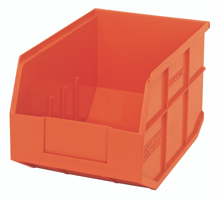 SSB423OR Stackable Shelf Bin, 12"W x 8-1/4"D x 7"H, autoclavable up to 250°F, polypropylene, orange, made in USA