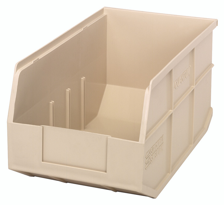 SSB443IV Stackable Shelf Bin, 14"W x 8-1/4"D x 7"H, autoclavable up to 250°F, polypropylene, ivory, made in USA