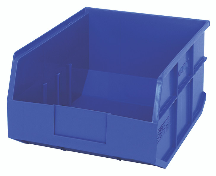 SSB445BL Stackable Shelf Bin, 14"W x 11"D x 7"H, autoclavable up to 250°F, polypropylene, blue, made in USA