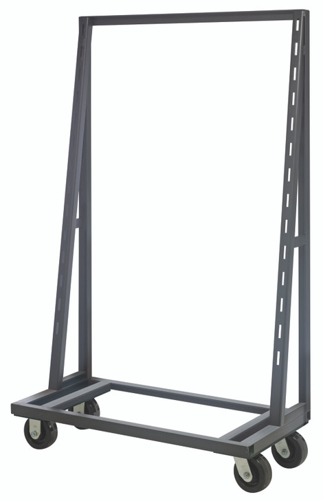 TTS-24 Removable Tray Truck, single sided, 38"W x 24"D x 67"H, 2000 lbs. load capacity, all-welded construction, includes slotted uprights every 3-1/2" centers and bolt on casters (2 swivel and 2 rigid), black steel