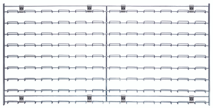 WLP-1836C Wire Louvered Panel, 36"L x 18"H, chrome plated finish, includes direct mounting clips (harware not included)